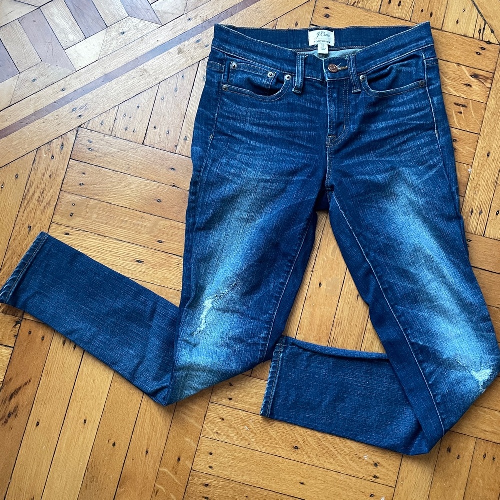 J. Crew Blue Toothpick Skinny Jeans Sz 25